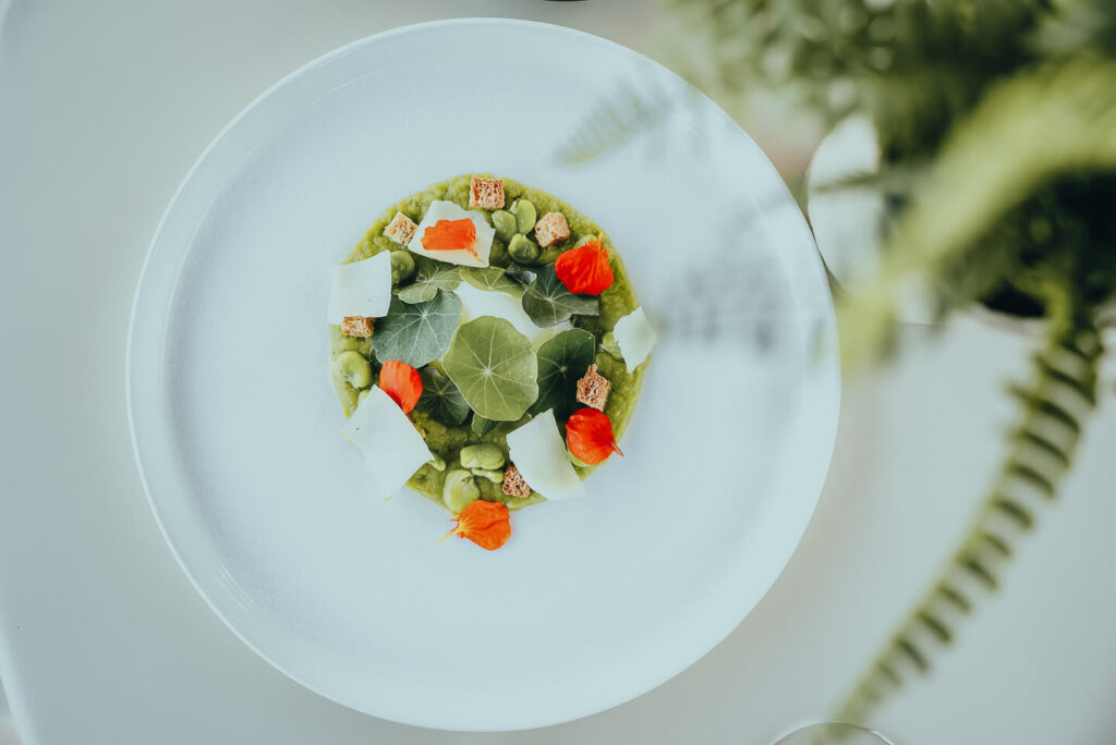 Vegetarian dishes at QB Cucina reflect One Belvedere Tuscany&rsquo;s wellness philosophy, featuring fresh, nutrient-rich ingredients that balance nourishment, flavor, and harmony with nature.